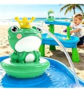 weirtoya Water Table Pump for Toddlers, Frog Battery Powered Pump for Water Table Cordless Work S...