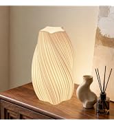 RONDURE Modern Ceramic Decorative Table Lamp Living Room Bedroom Bedside | Handcrafted Unique War...
