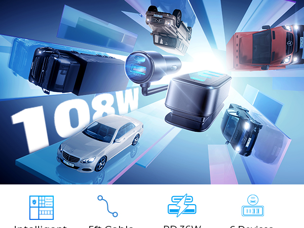 Car USB Charger Multi Port
