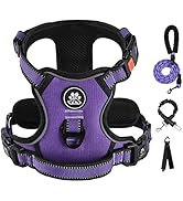 IVY&LANE No Pull Dog Harness for Medium Dogs, Dog Vest Harness with Leash, Safety Belt and Storag...