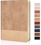 TSFPapier Lined Journal Notebook for Work College Ruled Note Book 5.79"x8.27" A5 PU Leather Daily...