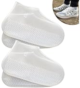 LSDWL Waterproof Shoe Covers 2 Pairs,Rain Shoe Covers Reusable Silicone Non Slip Shoe Covers for ...