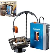 PANTASY Retro Cassette Player Building Set, 1970s Portable Tape Player Model with Interchangeable...