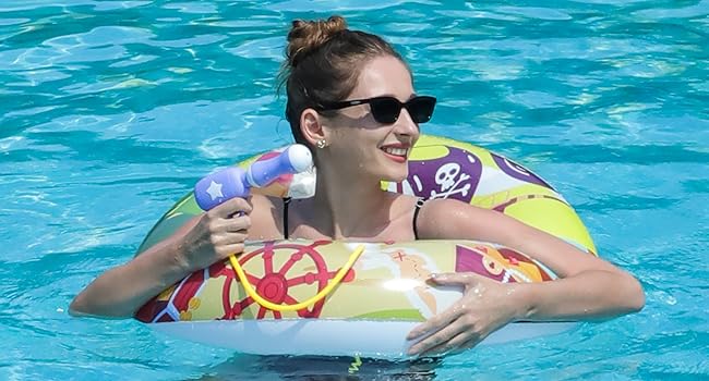 2 Pack Pool Floats with 2 Water Gun Kids and 1 Beach Ball