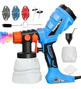Paint Sprayer with 600W HVLP Spray Gun, Electric Paint Sprayer Gun with 1200ML & 250ML Container,...