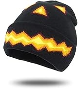 Phaiy Halloween Festival Funny Knit Beanie Cuffed ?Plain Knited Hat Holiday Warm Snow Caps Funny ...