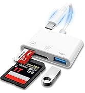 SD Card Reader USB 3.0 Type C High Speed to SD/TF Card Adapter for iPhone 17/16/15, Memory Card R...
