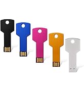 16GB Key Shape USB Flash Drive 5 Pack, K&ZZ Metal Thumb Drive USB2.0 Flash Disk Memory USB Stick ...