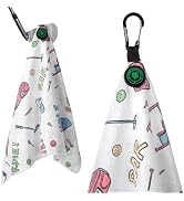 Magnetic Golf Towel for Golf Bags Microfiber Fabric Waffle Pattern Towels for Men or Women, Magne...