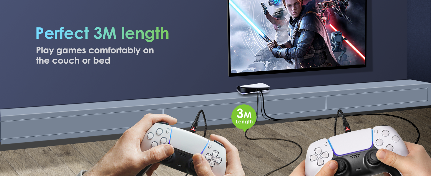PS5 Controller Charger Charging Cable