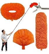 3 Pack 20 Ft+ High Reach Cleaning Tool Kit - Microfiber Feather Ceiling Fan Duster &Cobweb Duster...