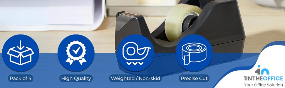 tape dispenser, desktop tape dispenser, non skid desktop tape dispenser
