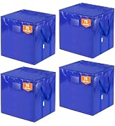TICONN 4 Pack Jumbo Moving Bags with Reinforced Handles, Square Heavy-Duty Storage Bags, Oversize...