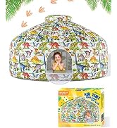 Skywin Air Tent Fort Large Dinosaur with Door Playhouse for Kids - Inflatable Kids Fort Sets Up a...