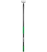Hooyman 4-Tine Cultivator with Heavy Duty Carbon Steel Construction, No-Slip H-Grip Handles for G...