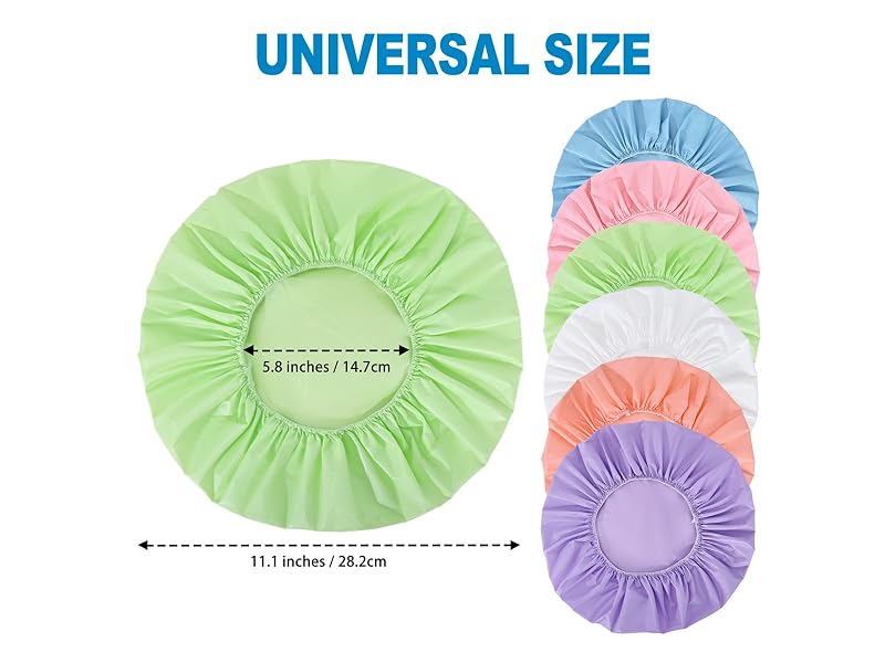 Shower Caps for Women 6 PCS Reusable Bath Caps - Star