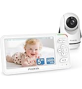 Firskids 5" Baby Monitor with Camera and Audio, No WiFi Travel Baby Monitor, Pan Tilt Zoom Baby C...