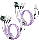 Dual Type-C 4 in 2 Multi Charging Cable for iWatch Charger Multiple Devices | Travel Cruise Essen...