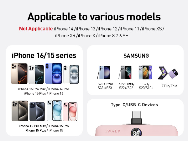 iWALK iphone 15 and iphone 16