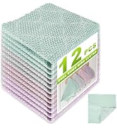 INFICRIME 12 Pcs Multipurpose Wire Dishwashing Rag, Upgraded Double-Layer Non-Scratch Wire Dish C...
