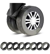 Wanzhuango 8 Pcs Upgrade Luggage Wheel Covers, Wear-Resistant, Anti-Noise, Silicone Wheel Protect...