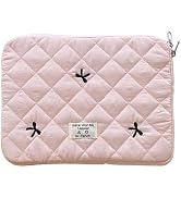 HICARRY Puffy Laptop Sleeve Case Cute Quilted Computer Bag, 13 Inch Bow Embroidery Printed Laptop...
