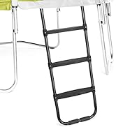 KeFanta Trampoline Ladder, Universal Steps for 12ft 14ft 15ft Trampoline, 3 Wide Step Trampoline ...