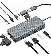 DisplayLink Docking Station Triple Monitor for MacBook/Pro/Air/M1/M2/Windows, 12-in-1 USB Docking...