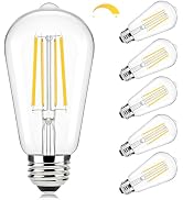 Brightever Edison Light Bulbs 60W Equivalent, Dimmable LED Light Bulbs, 7W, 850LM, Vintage E26 LE...