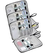Shelvestar 3 Pack Electronics Travel Organizer Case Tech Accessories Cord Storage Bag