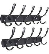 SKOLOO Modern Coat Rack Wall Mount with 5 Hooks, Pack of 2, Metal Wall Coat Rack for Hanging Coat...