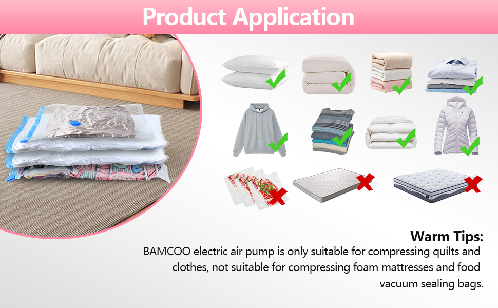 electric pump for vacuum storage bags