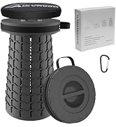 ALEVMOOM Upgraded H 19.7" Collapsilbe Stool with 1.38" Thick Cushion,1000 lbs Capacity Wider & Ta...