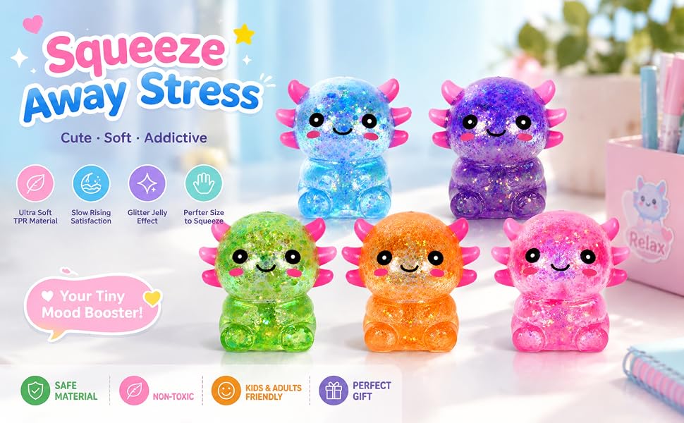axolotl squishy stress ball squishy toy slow rising fidget toy