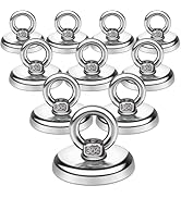 E BAVITE Magnetic Hooks,100 lbs Heavy Duty Rare Earth Neodymium Magnets with Countersunk Hole Eye...