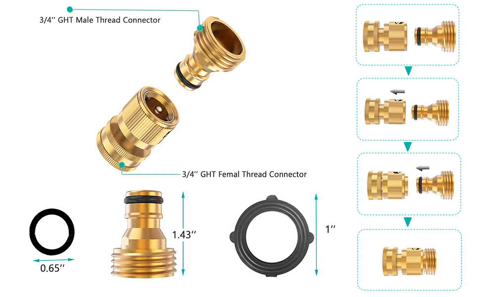 size of connector and easy installation