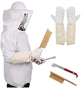 Xgunion Bee Suit Bee Jacket for Men Women, Beekeeping Suit with Bee Hat and Veil, Gloves, Bee Bru...