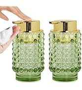 Fvstar Soap Dispenser,2pcs Foaming Soap Dispenser,Thick Glass Hand Soap Dispenser with Gold Pump,...