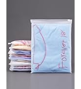 50PCS Shirt Bags, 8" x 10" Frosted Zipper Plastic Bags for Clothes, Resealable Shirt Shipping Pac...