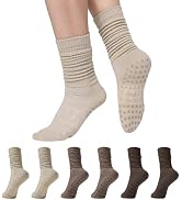 CoolMate Pilates Socks with Grips for Women, Yoga Socks, Crew Non Slip Women for Workout, Barre, ...