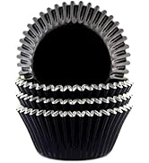 Eoonfirst Foil Cupcake Liners Easter Standard Baking Cups 100 Pcs (Black)
