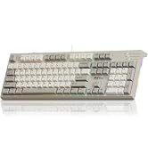 RK ROYAL KLUDGE R104 Wired Mechanical Keyboard Full Size, Gasket Mount | 104 Keys PBT Keycaps wit...