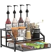 Coffee Syrup Organizer Rack, 3-Tier Coffee Station Organizer for Countertop, Coffee Bar Organizer...