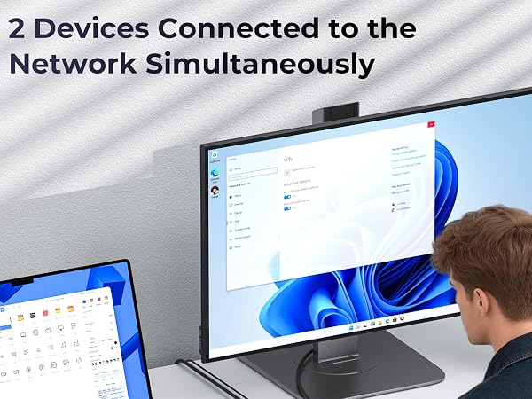Gigabit Ethernet Splitter 1 in 2 provides you with an efficient network expansion solution.