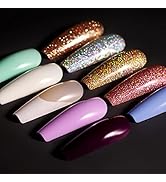 Teenitor Long Coffin Press On Nails, Full Cover Color Coffin Nail Tips, 288pcs Long Ballerina Fal...