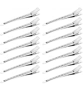 40 Pcs Duck Bill Clips, 3.5 Inch Hair Clips for Women, Rustproof Metal Alligator Curl Clip with H...