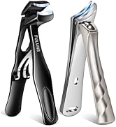 Nail Clippers for Seniors Thick Nails, Sharp Slanted Curved Ingrown Toenail Clippers Angled Head ...