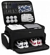 Golf Trunk Organizer with Separate Ventilated Compartment for 2 Shoes | 2 Layer Storage, Up To Us...