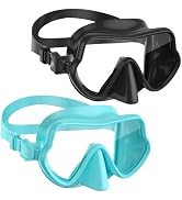 WSTOO Frameless Swim Goggles with Nose Cover for Adults, Panoramic Anti-Glare & Anti-Fog Tempered...
