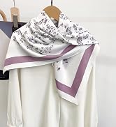Head Scarf for Women Silk Hair Wrap 35" Square Satin Bandana Headscarf